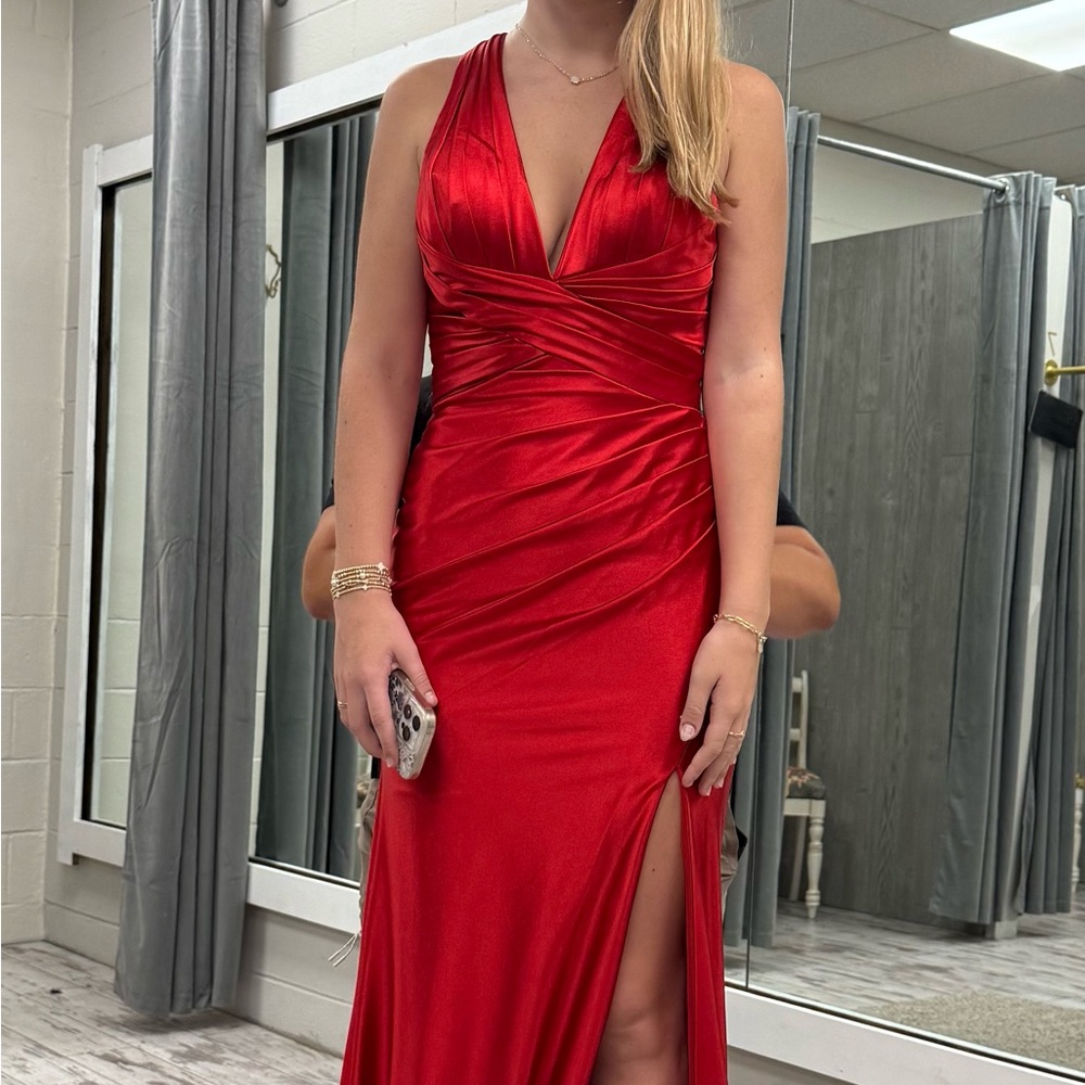 Elegant Jovani Red Evening Gown